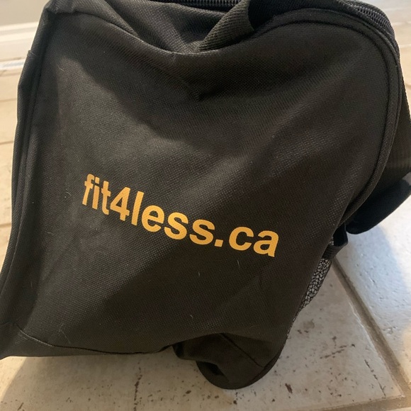 GoodLife Fitness "Get Fit 4 Less" Black Duffel Gym Bag - Picture 6 of 11